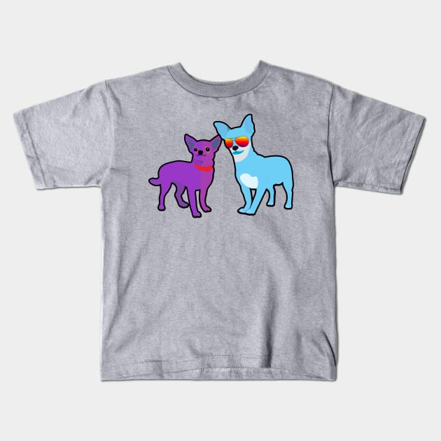 Two Chihuahuas Kids T-Shirt by momomoma